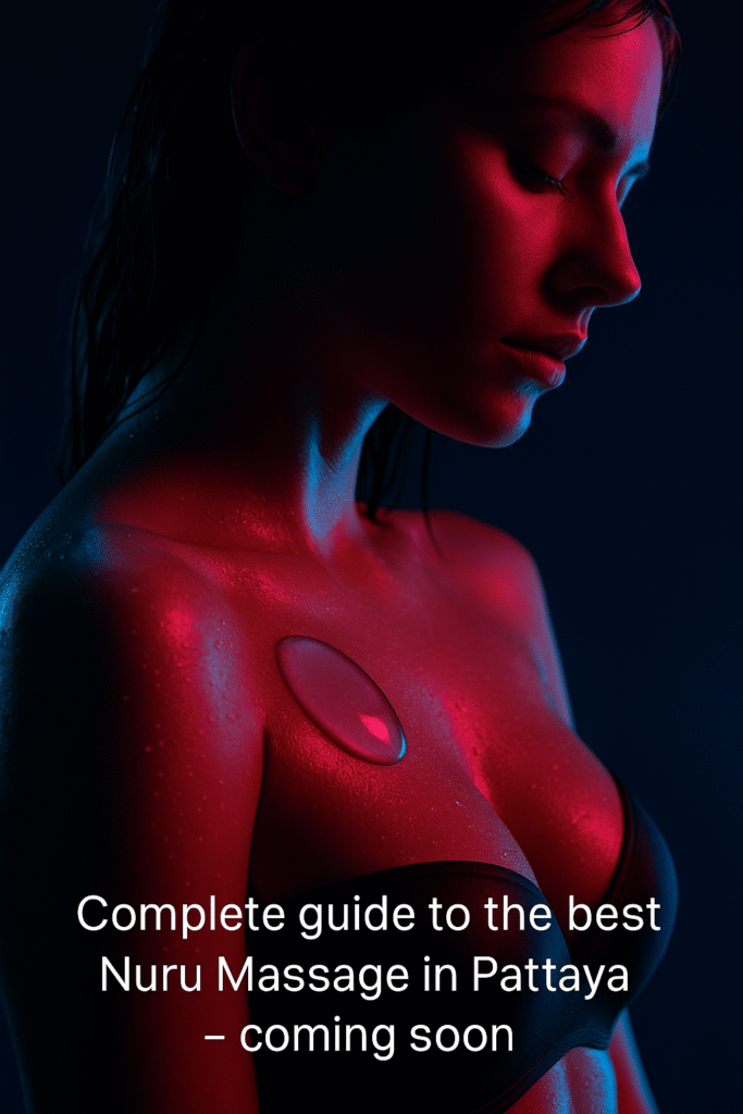 Neon spa style illustration of a woman with nuru gel – Best Nuru Massage Pattaya coming soon